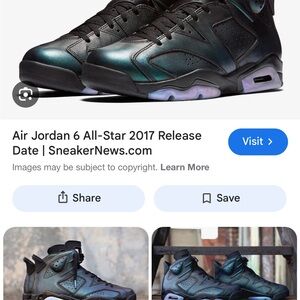 Jordan Air 6 Retro White and Red Sneakers